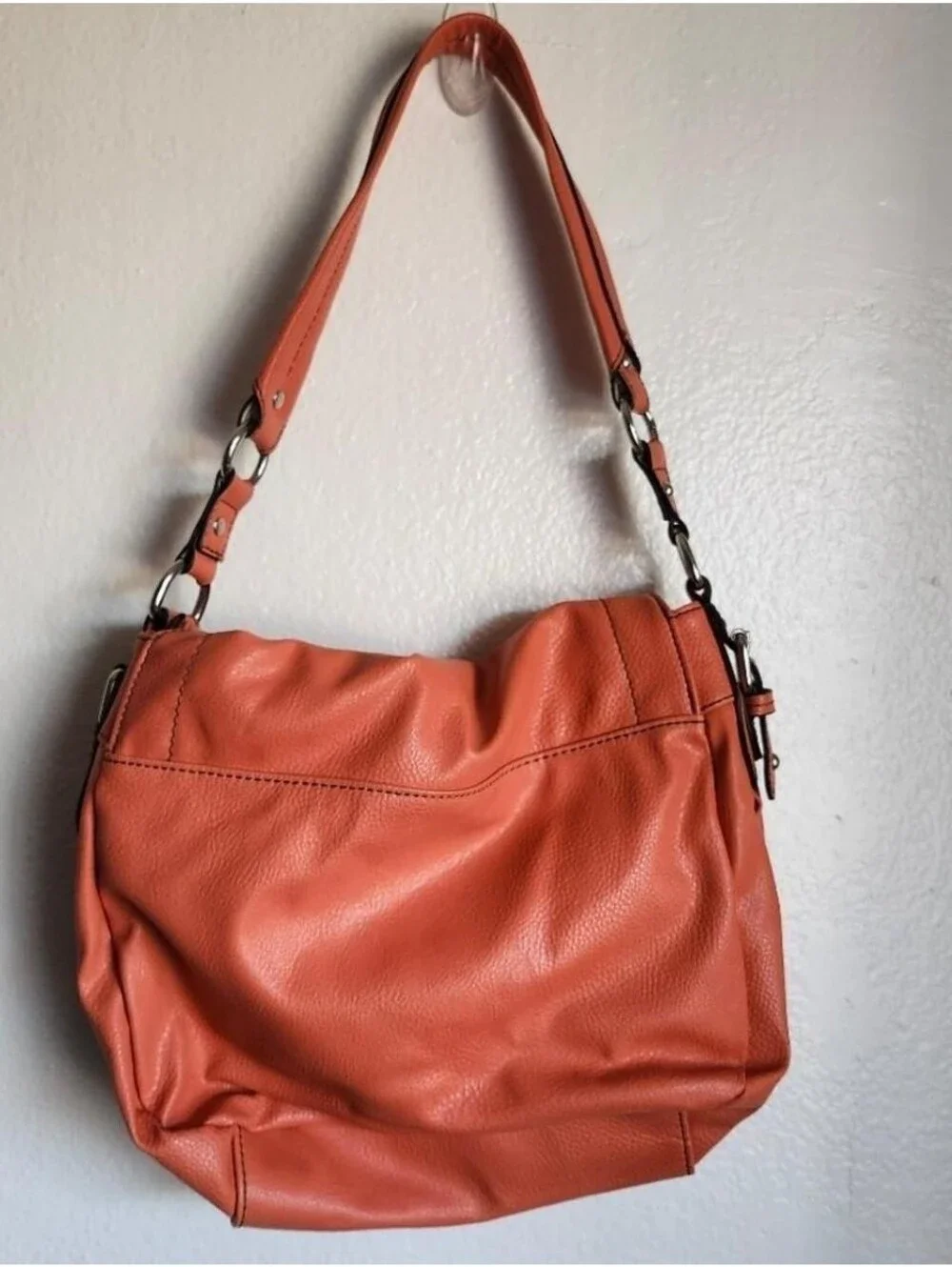 Vintage Nine West Y2K Burnt Orange Slouchy Shoulder Bag Purse NWOT